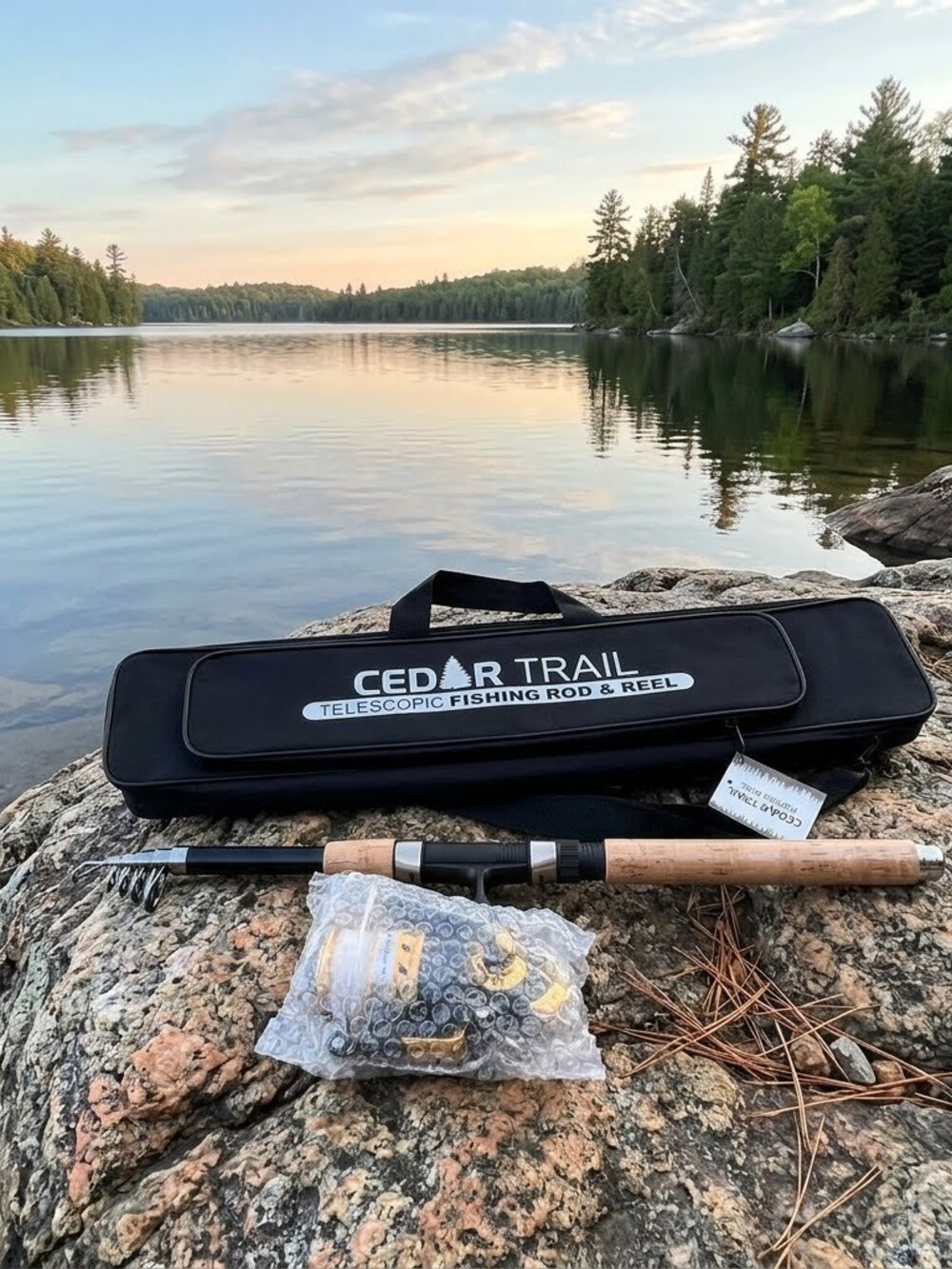 Cedar Trail Telescopic Fishing Rod and Reel combo.